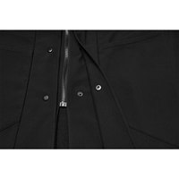 Manteau long à capuche noir pour homme, imperméable, tactique, utilitaire, avec fermeture éclair et poches à œillets