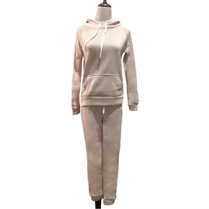 Conjunto Deportivo Casual de Primavera para Mujer, Sudadera con Capucha y Pantalones de Forro Polar, Manga Larga, Poliéster/Algodón, Atuendo de Invierno - Product Image 4