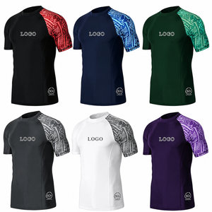 Custom Swim Jersey Quick Dry Rash Guard UPF 50+ Short Sleeve Sublimation Swim <b>Shirt</b> UV Protection Beach Surf Fishing Jersey OEM - Product Image 1