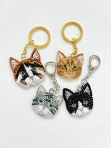 Classic Style Embroidery Beaded Eco-Friendly <b>Customized</b> Shape <b>Keychain</b> Colorful HandmadeAV Purse Charm - Product Image 3