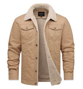 Men's Sherpa Lined <b>Corduroy</b> Bomber <b>Jacket</b> – Warm Winter Casual Outerwear - Product Image 1