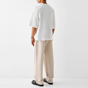T-shirt Homme en Coton Lourd 100% Coupe Boxy Oversize Épaules Tombantes Streetwear Broderie Logo Personnalisé Fournisseur OEM Vente en Gros - Product Image 6