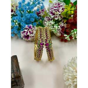 Fashion Beaded Bracelets-Anjali Premium Heritage Indian Ethnic Bangles - Product Image 2