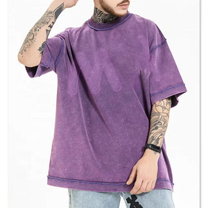 Camisetas de Manga Corta Extra Grandes Personalizadas para Hombre, Estilo Lavado Ácido, Colección de Verano, Camiseta con Hombros Caídos - Product Image 6