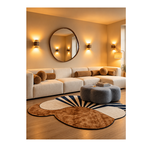 Tapis tufté à la main en mélange de viscose et de laine Forma Fly, tapis contemporain abstrait fait main, revêtement de sol haut de gamme, fabricant - Product Image 4