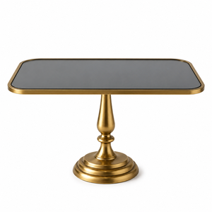 Precio al por mayor: Soporte de exhibición de postres de lujo de tres niveles redondo, torre de presentación dorada con espejo para eventos, último modelo de dos niveles. - Product Image 5