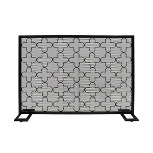 Paravent décoratif autoportant en métal à motif quadrifoliaire marocain, résistant à la chaleur, protection contre les étincelles pour foyer - Product Image 5