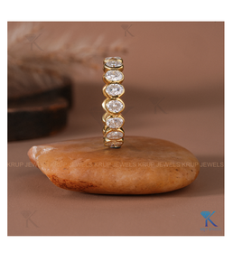 Anillo de Eternidad con Bisel de Corte Ovalado de Diseñador, Anillo de Boda de Oro Amarillo Sólido para Mujer, Joyería de Lujo, Diseño Personalizado - Product Image 5