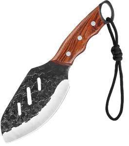 Cuchillo de Carnicero Mini Forjado a Mano en Acero al Carbono con Mango de Madera, Utensilio de Cocina - Product Image 3