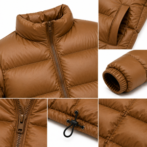 Blouson matelassé élégant à capuche, isolant, respirant, écologique, léger et chaud, idéal pour les voyages, les activités de plein air et les journées froides. - Product Image 5