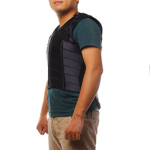 Gilet de sécurité pour l'équitation pour hommes, gilet de sécurité en néoprène sans manches avec fermeture éclair, imperméable, couleur unie, vêtements d'équitation - Product Image 4