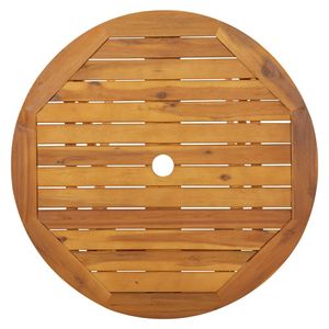 Table de jardin pliable en bois d'acacia massif, naturelle, de taille moyenne, pour l'extérieur - Product Image 6