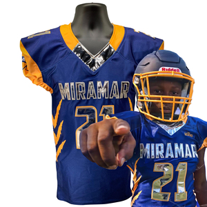 Conjunto de Uniforme de Fútbol Americano Personalizado al por Mayor, Estilo Vintage Rams, Poliéster, Malla Sublimada, para Jóvenes y Adultos - Product Image 1