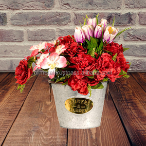 Seau à fleurs de table galvanisé pour la maison et le jardin - Product Image 2