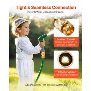 2 Sets of 3/<b>4</b>\" Solid Brass Quick <b>Connect</b> <b>Garden</b> Hose Water Fittings Female Male Design - Product Image 4