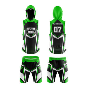 Camisetas de Compresión sin Mangas con Capucha Personalizadas, Nuevo Diseño, Uniformes Deportivos con Estampado de Bandera, Uniformes de Sublimación sin Mangas para Juegos de Liga 7v7 - Product Image 1