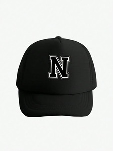 1 gorra de béisbol para niños con 26 letras, sombrero para el sol transpirable de malla moderno y versátil, adecuado para salidas diarias - Product Image 2