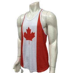 New Arrival Custom Canada Flag Print Unisex Gym <b>Stringer</b> Tank Top Quick Dry Spandex Fitness Workout <b>Vest</b> for Men Muscle Style - Product Image 1