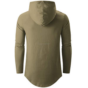 Sudadera con capucha básica de algodón mezclado, protección, mangas largas, ligera, de secado rápido, transpirable, a prueba de viento, para pesca. - Product Image 2