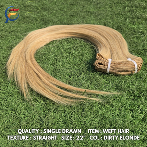 ผมแท้เกรดพรีเมียมสีบลอนด์หม่น 100% เรมี่อินเดียน  แบบเป็นมัด  จัดเรียงเกล็ดผม  ต่อผมแบบดับเบิ้ลเวฟท์  ต่อผมด้วยเครื่องจักร - Product Image 5