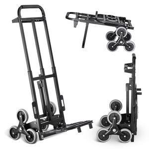 Carrello Saliscale Pieghevole per Carichi Pesanti da 208 kg (460 libbre) con 6 Ruote e Doppia Maniglia, Carriola in Ferro per Traslochi - Product Image 1