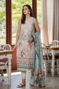 Pakistani Vintage Women's Embroidered White Cotton Lawn 3-Piece Salwar Kameez Lace <b>Beading</b> Button Elegant Daily Wear Sui Parties - Product Image 3