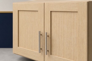 Armoire murale en mélamine pour au-dessus du réfrigérateur, 36x18 pouces, profondeur 27 pouces, chêne blond, vente en gros, RTA, usine du Vietnam - Product Image 3