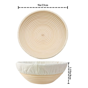 Handmade Natural Rattan <b>Bread</b> Proofing <b>Basket</b> Round Dough Rising <b>Basket</b> Wholesale Factory - Product Image 3