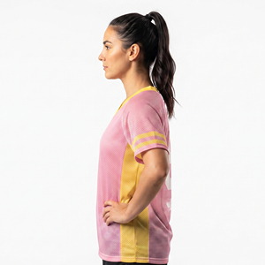 Women's Printed Mesh Lacrosse Jersey with Custom Names & Team Numbers Short Sleeve Four-Way Stretch UV Protection - Product Image 3