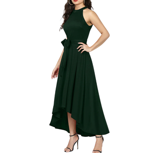 Vestido Maxi de Mujer con Cuello Halter, Silueta Lápiz, Sin Mangas, Casual, Elegante, para Fiesta de Noche, Cintura Natural, Ecológico, para Exportación - Product Image 5