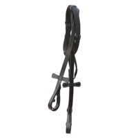 Bridon de cheval réglable et personnalisable en cuir de vachette durable, avec couronne ornée d'éléments en acier inoxydable, mors en forme de 8, rênes et longe