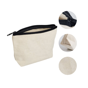 Pochette de maquillage portable en toile avec tissu durable imprimé de logo personnalisé pour le stockage cosmétique, les cadeaux et les événements promotionnels - Product Image 2