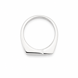 925 Sterling <b>Silver</b> Diamond <b>Mens</b> <b>Ring</b> High Polish Geometric Rectangle Design Wedding Party Gift Fine Jewelry Band - Product Image 5