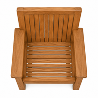 Fauteuil de jardin contemporain en teck massif, robuste, pour hôtel, villa, salon et parc