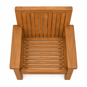 Fauteuil de jardin contemporain en teck massif, robuste, pour hôtel, villa, salon et parc - Product Image 3