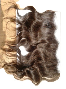 Pelucas de Cabello Humano Indio Remy Virgen con Encaje Frontal, Negro Natural, de 12 a 30 Pulgadas de Largo, Estilos de Ondas Suaves, Material Crudo - Product Image 5