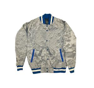 แจ็กเก็ตเบสบอลผ้าซาตินมหาวิทยาลัยมหาวิทยาลัยแจ็กเก็ตเบสบอลระบายอากาศได้ดีไซส์ใหญ่พิเศษสำหรับฤดูหนาว - Product Image 3