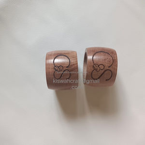 Anillo de Servilleta de Madera Grabado Personalizado, Decoración Clásica para Mesa de Hotel, Personalizado con Color y Tamaño a Medida para Fiestas y Accesorios - Product Image 2