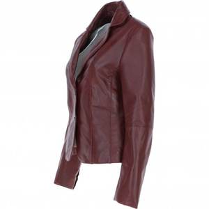 Chaquetas de Mujer Color Granate con Logotipo Personalizado, Alta Demanda, Estilo Vintage Clásico, Abrigos de Cuero para Invierno, Chaqueta Bomber Original, Ropa Urbana - Product Image 3