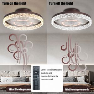 Ventilatore da soffitto a basso profilo da 19,7 pollici con telecomando, luce LED dimmerabile a regolazione continua, motore AC, corpo in compensato - Product Image 6