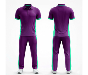 Durable and Comfortable <b>Cricket</b> Uniform Set Full Sublimation Printing | Men Women Youth <b>Cricket</b> Wears Polo Shirt and Trouser - Product Image 3