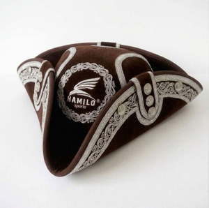 Sombrero de Vaquero Francés de Fieltro de Lana de Alta Calidad con Diseño Único, Sombrero Tricorne Negro para Hombre, Sombreros Triangulares, Guardia de Honor, Sombrero Napoleón - Product Image 3