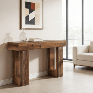Consolle Lunga Moderna di Lusso in Legno Massello, Arredamento Contemporaneo per Ingresso, Appartamento, Hotel, Soggiorno - Product Image 3