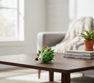 Figurine de hérisson en verre artisanal, décoration artistique en cristal, presse-papiers, objet décoratif pour la maison, le bureau ou le tableau de bord de voiture, cadeau - Product Image 5
