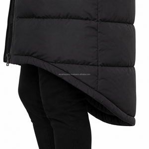 Veste d'hiver pour homme, longue, sans capuche, matelassée, col montant, chaude, respirante, légère, épaisse, parka d'extérieur - Product Image 4
