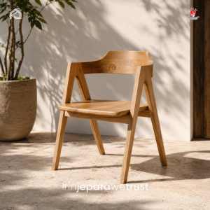 Wholesale Commercial Grade Solid Wood Outdoor <b>Chair</b> Contemporary Curved Armrest Luxury Hotel Balcony Patio <b>Dining</b> <b>Chairs</b> - Product Image 1