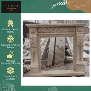 Top Notch Quality Eco-Friendly Luxury Marble <b>Fireplace</b> Mantel Surround with Art Deco Design for Home Villa Indoor Use - Product Image 3