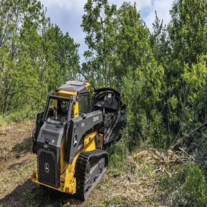 Quality Diesel Mini Loader Skid Steer with <b>Mulcher</b> Attachment Front Loader & Motor/Pump for Demanding Forestry Applications - Product Image 1