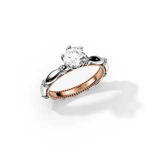 1Carat Lab-Grown Round Cut Diamond <b>Ring</b> Classic 14K Rhodium Plated IGI Certified Engagement & Wedding Party Jewelry - Product Image 1