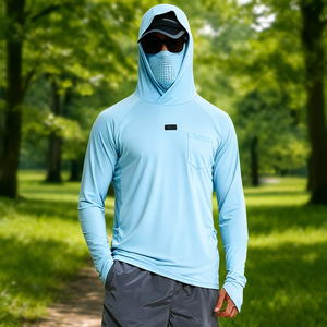 Camisa de Pesca de Manga Larga para Hombre, Protección Solar, Secado Rápido, Anti UV, Transpirable, de Seda de Hielo, para Verano - Product Image 3